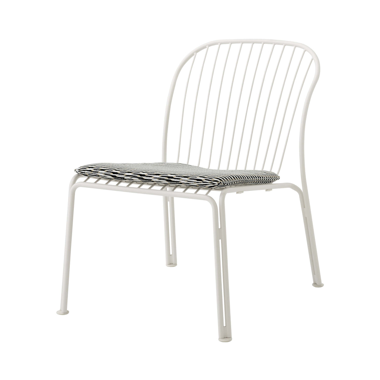 Thorvald SC100 Lounge Chair with Seatpad: Outdoor + Ivory + Marquetry Bora