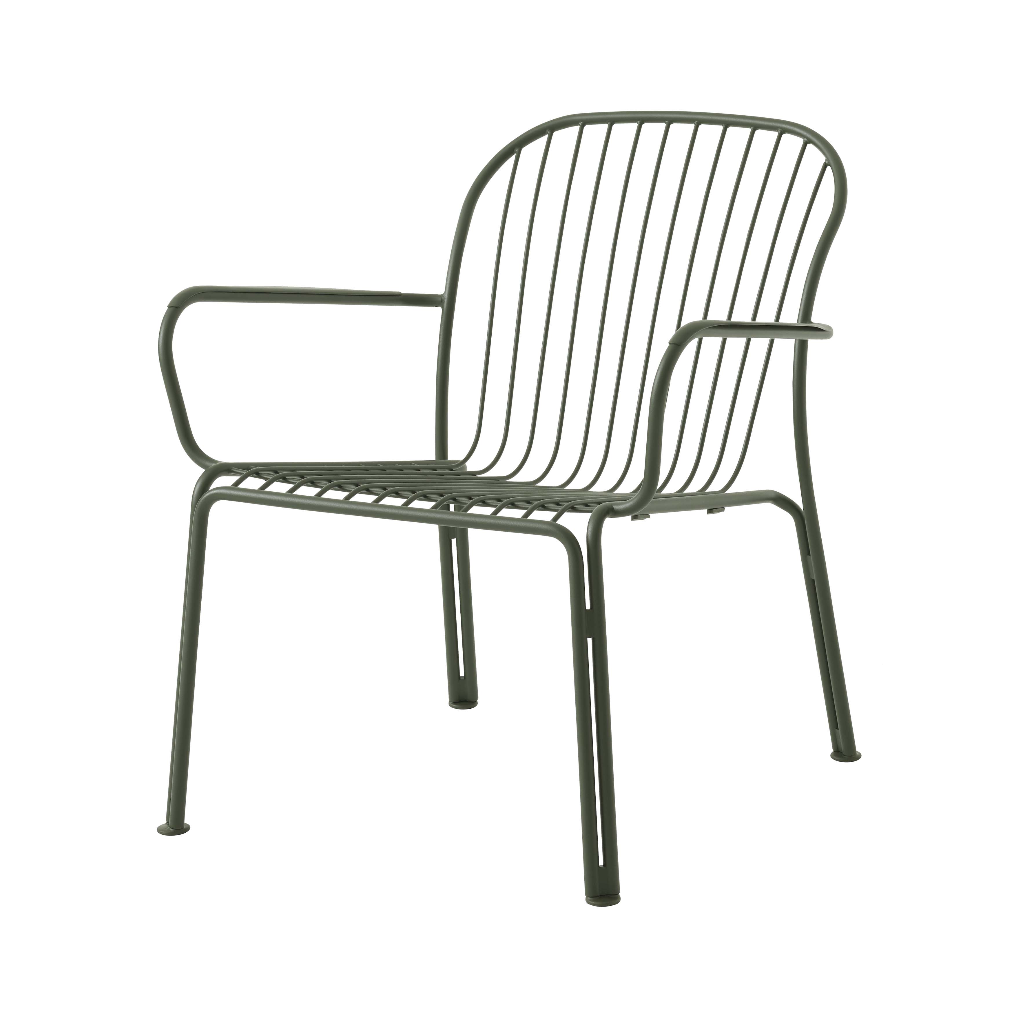 Thorvald SC101 Lounge Armchair: Outdoor + Bronze Green