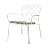 Thorvald SC101 Outdoor Lounge Armchair with Seatpad: Set of 2 + Ivory White + Marquetry Bora