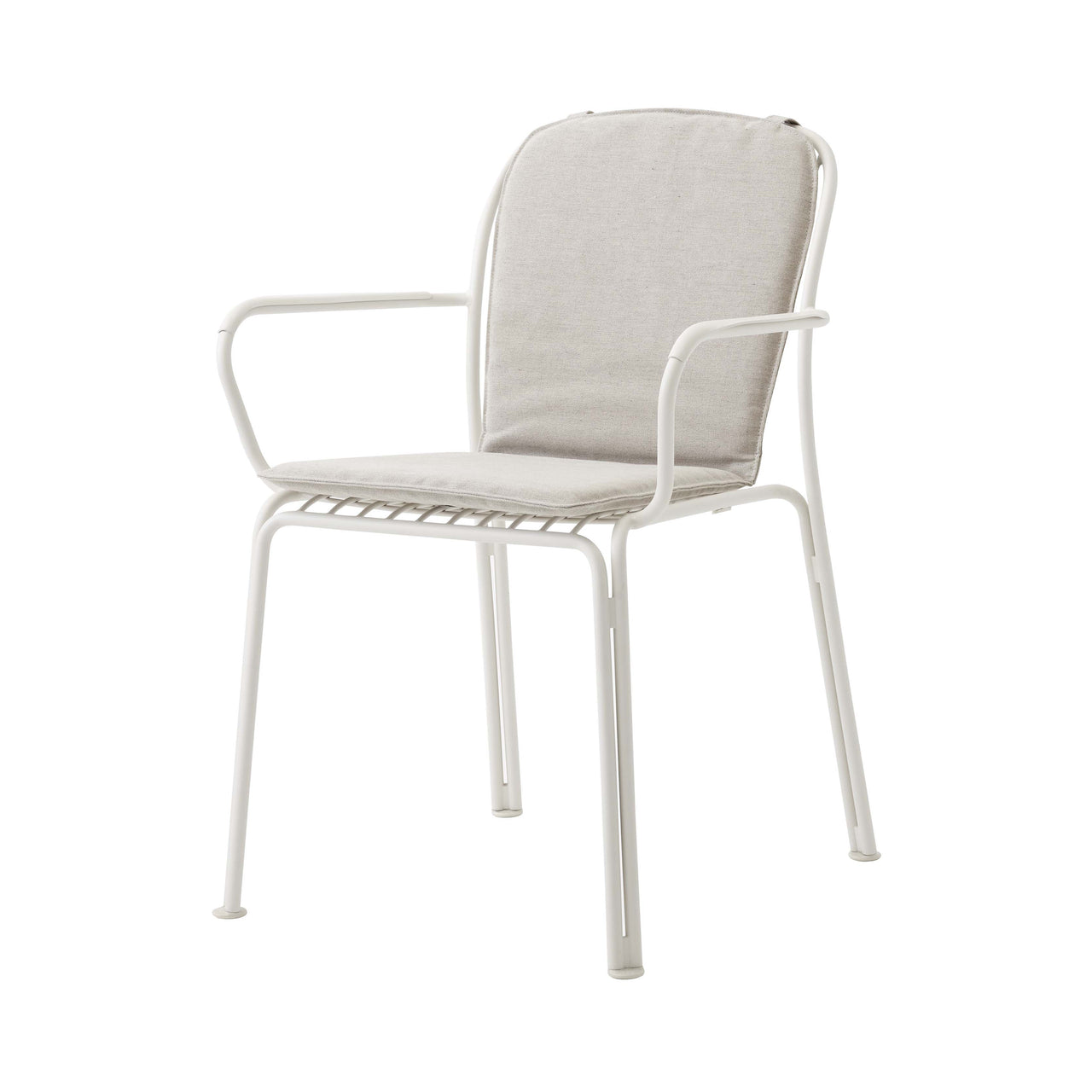 Thorvald SC95 Armchair with Cushion: Outdoor + Ivory + Heritage Papyrus Cushion