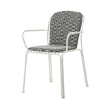 Thorvald SC95 Armchair with Cushion: Outdoor + Ivory + Marquetry Bora Cushion
