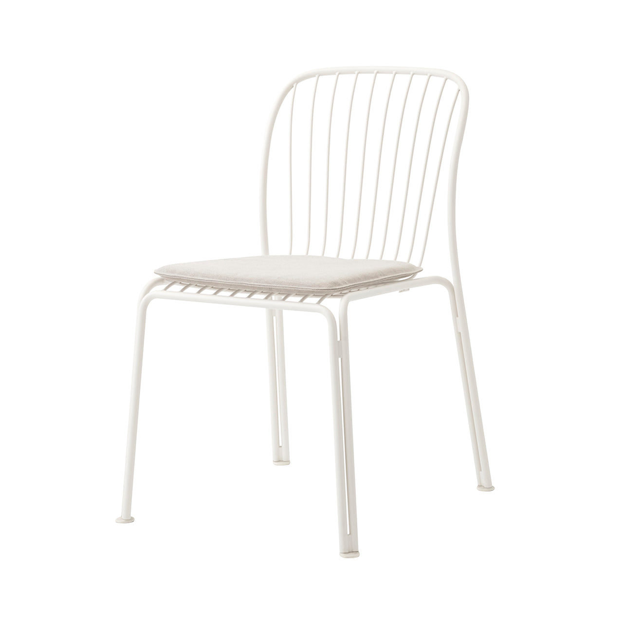 Thorvald SC94 Side Chair with Seatpad: Outdoor + Ivory + Heritage Papyrus