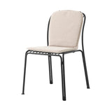 Thorvald SC94 Stacking Outdoor Side Chair with Cushion: Set of 2 + Warm Black + Heritage Papyrus