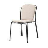 Thorvald SC94 Side Chair with Cushion: Outdoor + Warm Black + Heritage Papyrus Cushion