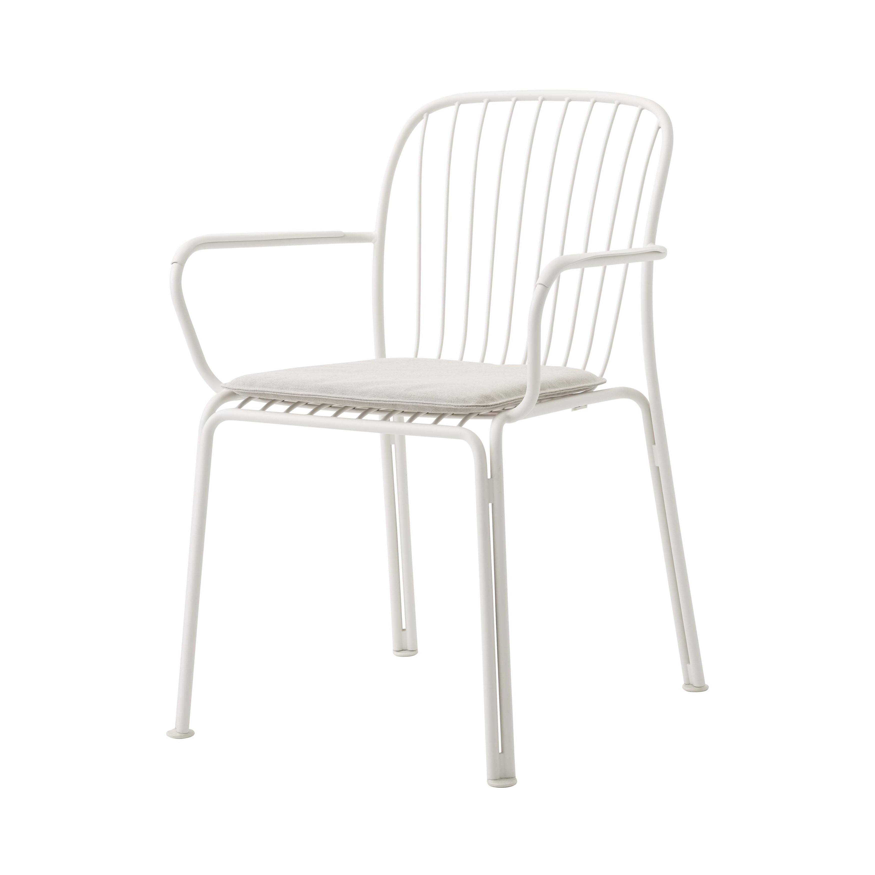 Thorvald SC95 Stacking Outdoor Armchair with Seatpad: Set of 2 + Ivory + Heritage Papyrus
