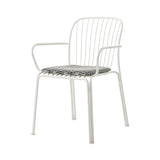 Thorvald SC95 Stacking Outdoor Armchair with Seatpad: Set of 2 + Ivory + Marquetry Bora 