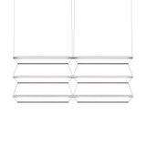Tier Grid Pendant Light: 150 + 2H3V + Anodized Silver + Amethyst