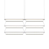 Tier Grid Pendant Light: 150 + 2H3V + Anodized Silver + Emerald