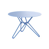 Tio Round Coffee Table: Small + Overseas Blue Metal