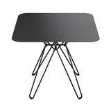 Tio Dining Table: Square + Black Metal