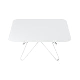 Tio Coffee Table: Square + White Metal