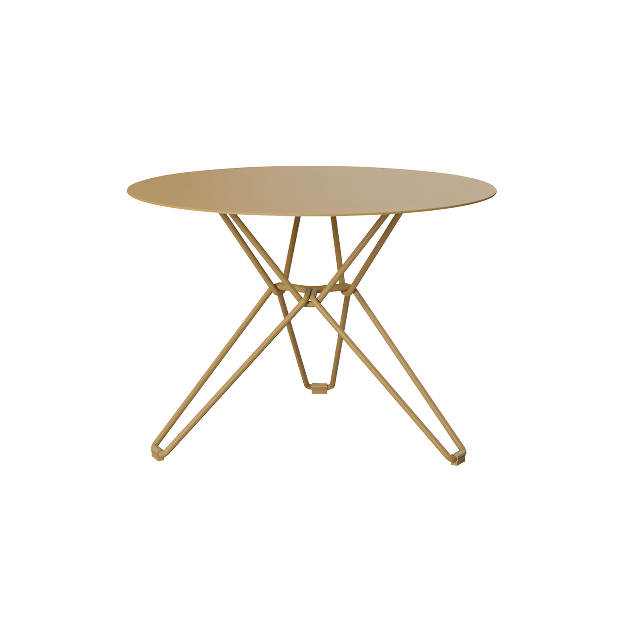 Tio Side Table: Round + Brown Beige