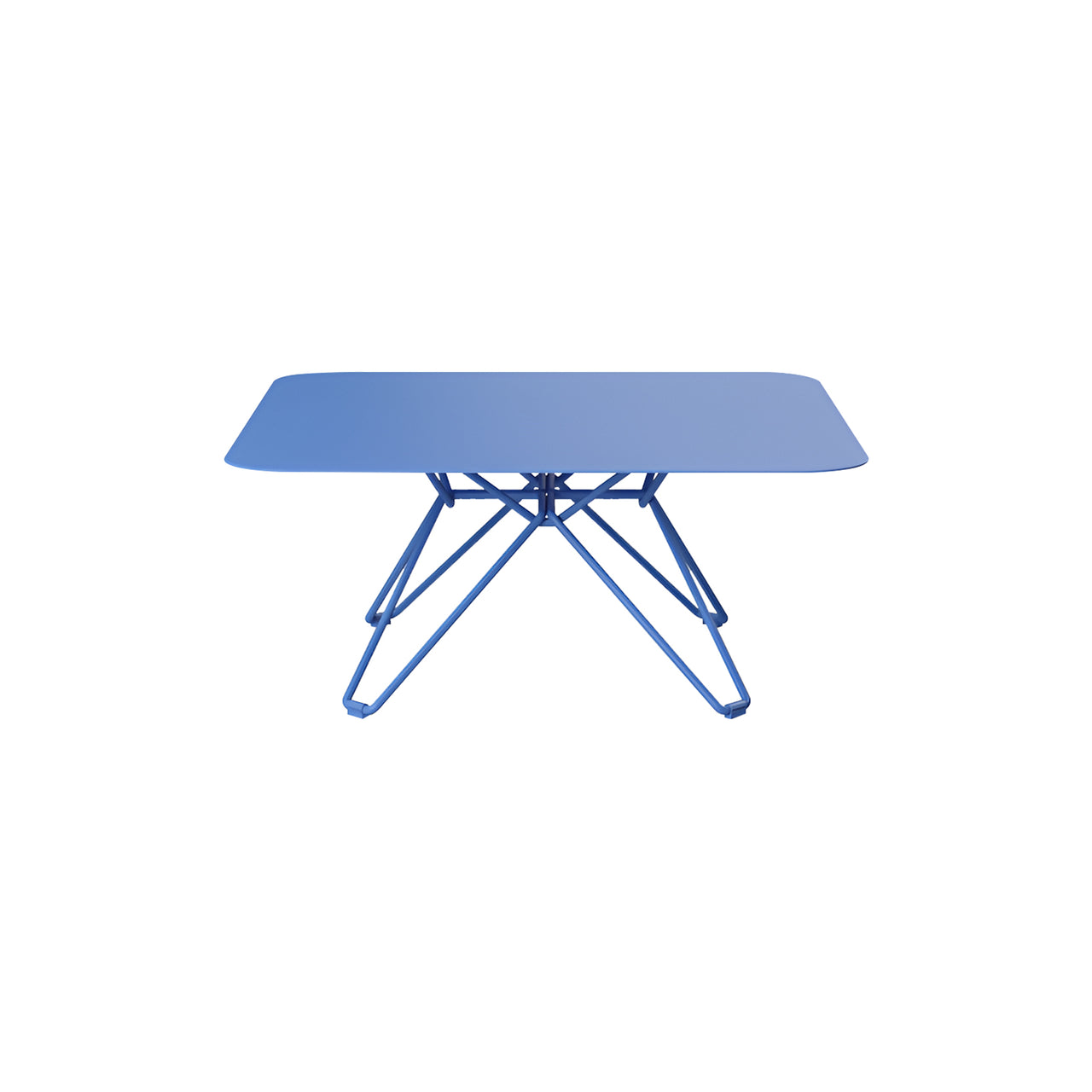 Tio Side Table: Square + Overseas Blue