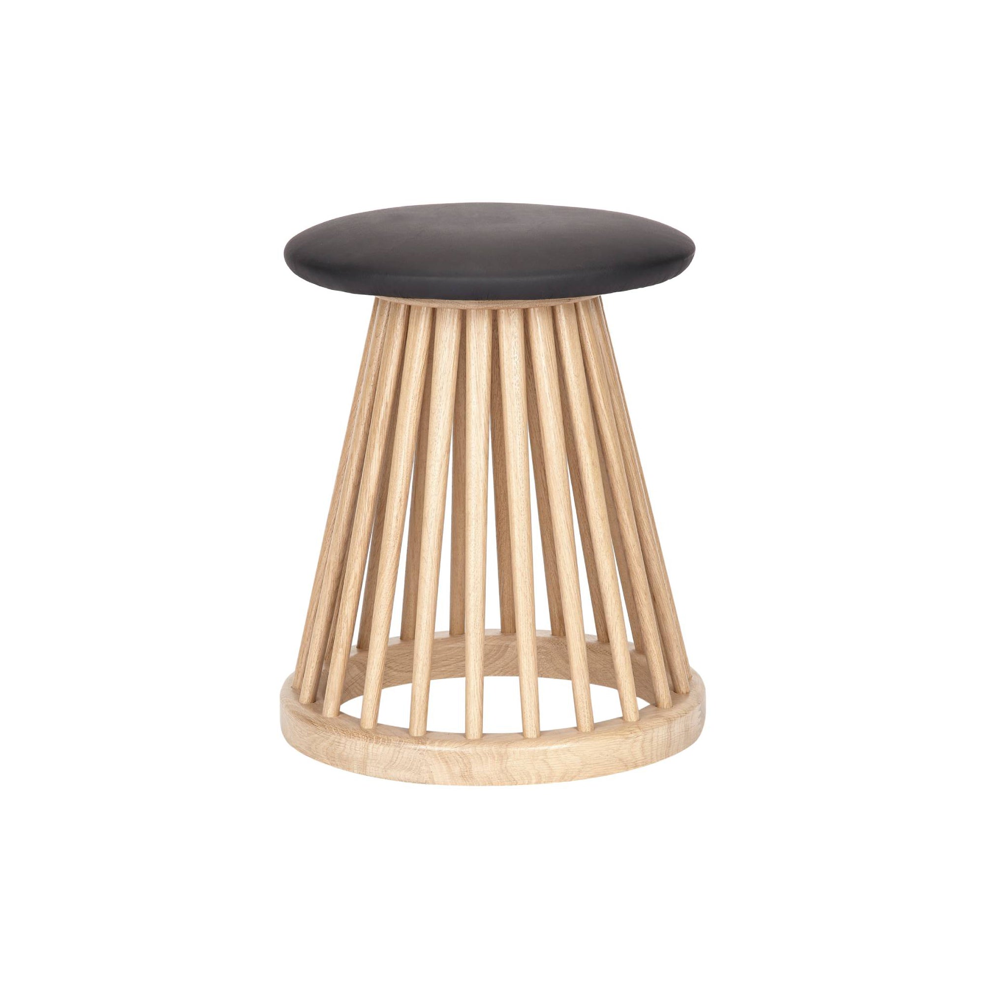 Fan Stool: Natural Oak