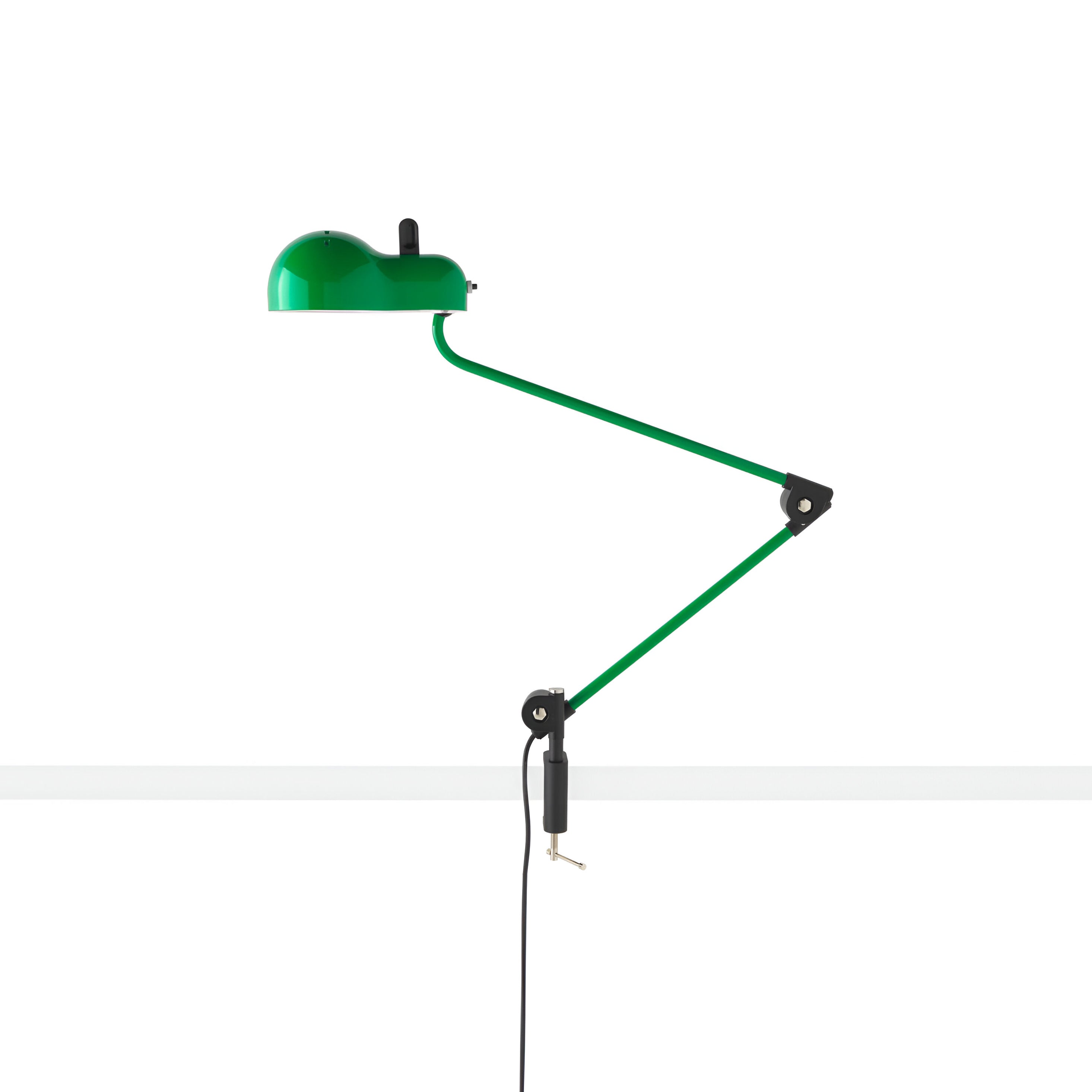 Topo Table Lamp with Clamp: Green + Black