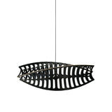 Toru Pendant Light: Horizontal + Black + Black