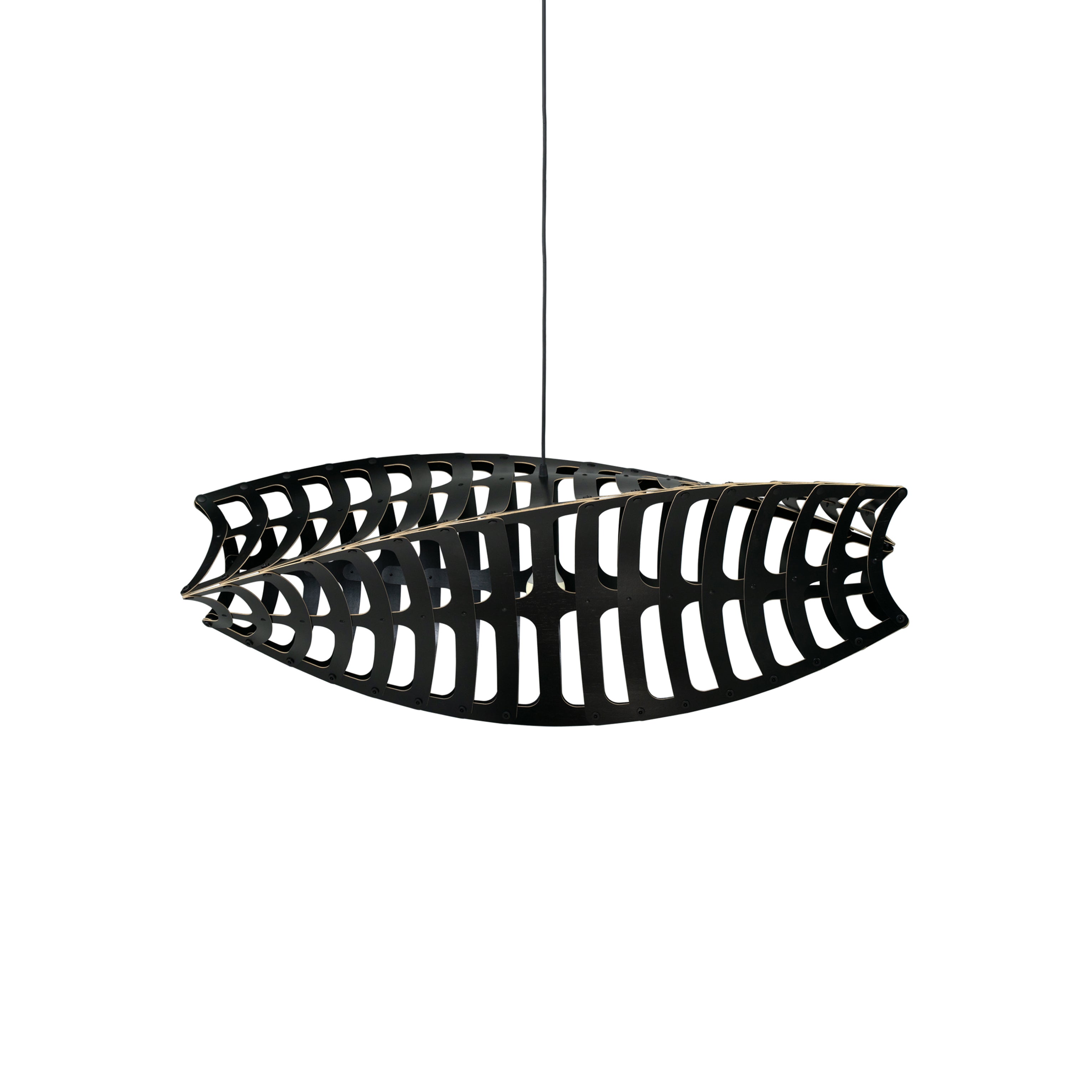 Toru Horizontal Pendant Light: Large + Black