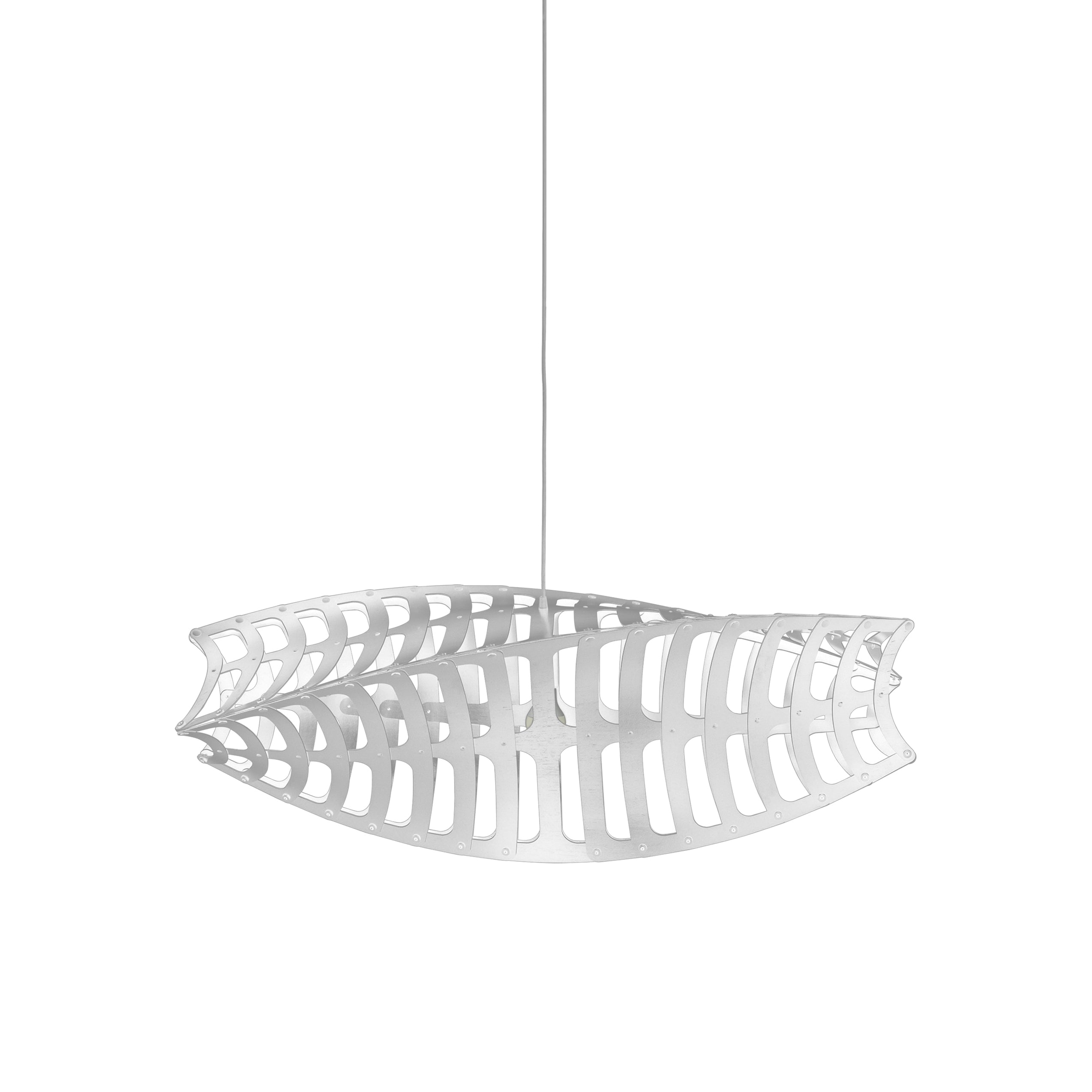 Toru Horizontal Pendant Light: Small + White