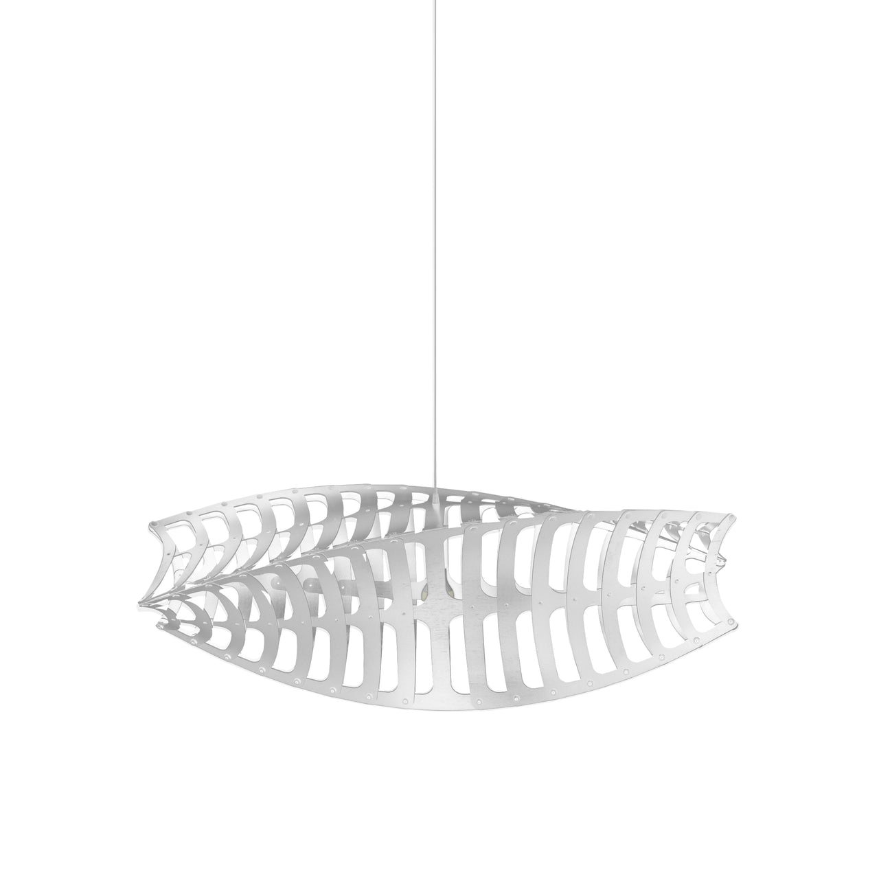 Toru Pendant Light: Horizontal + White + White