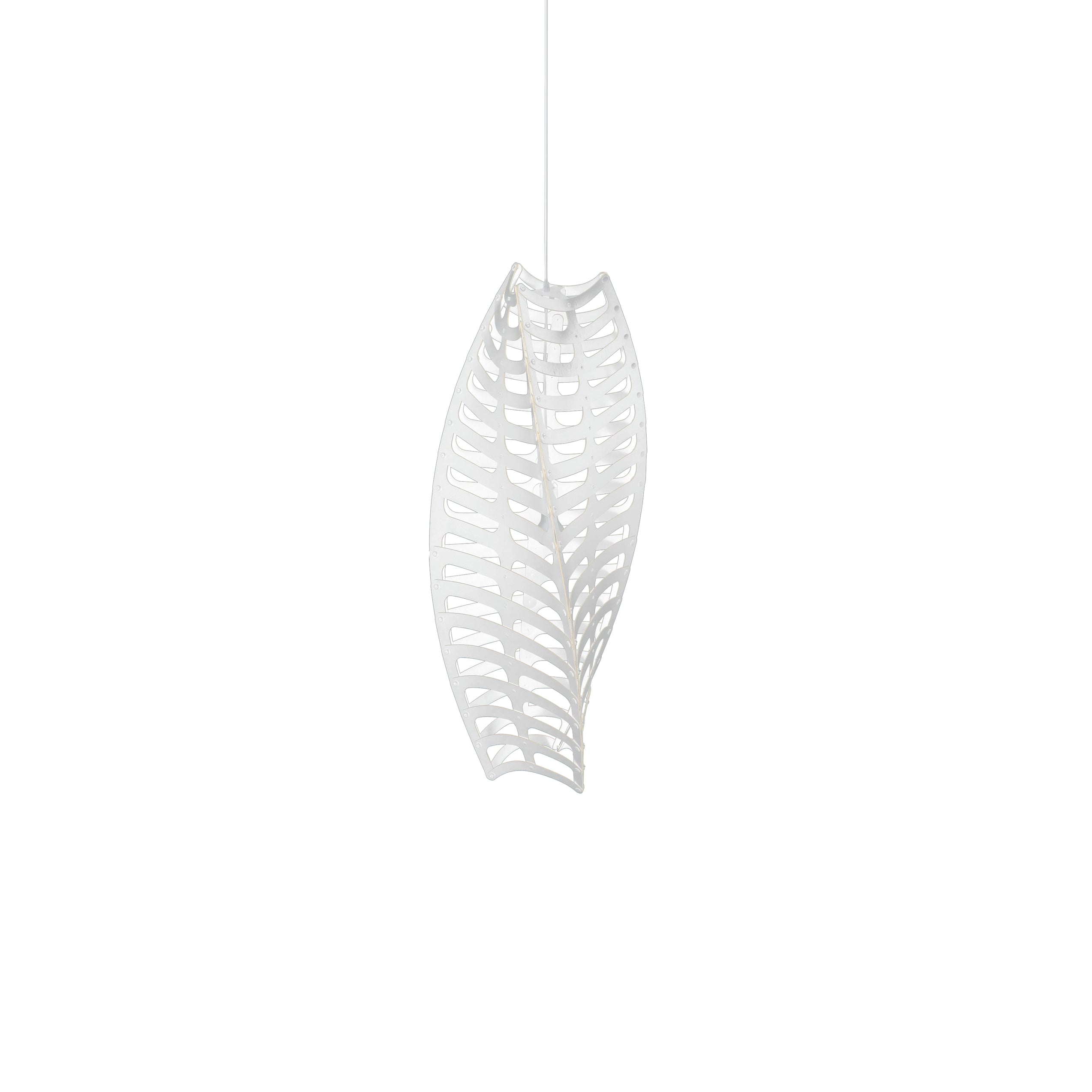 Toru Vertical Pendant Light: Small + White