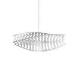 Toru Horizontal Pendant Light: Medium + White + White