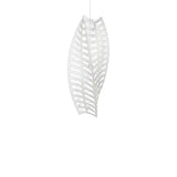 Toru Vertical Pendant Light: Large + White + White