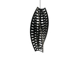 Toru Vertical Pendant Light: Large + Black + Black
