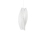 Toru Vertical Pendant Light: Medium + White + White