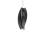 Toru Vertical Pendant Light: Medium + Black + Black