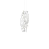 Toru Vertical Pendant Light: Small + White + White