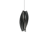 Toru Vertical Pendant Light: Small + Black + Black