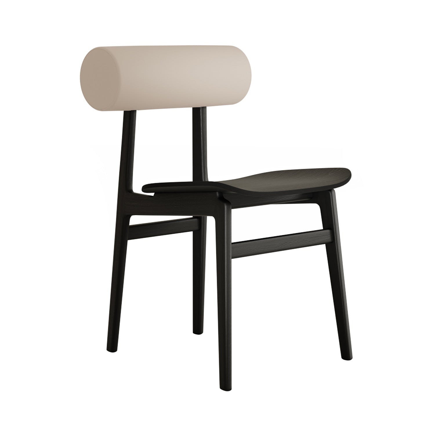 Totem Chair: Back Upholstered + Black Oak