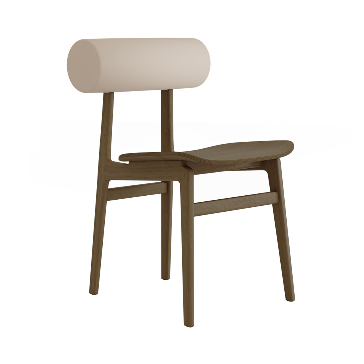 Totem Chair: Back Upholstered + Light Smoked Oak