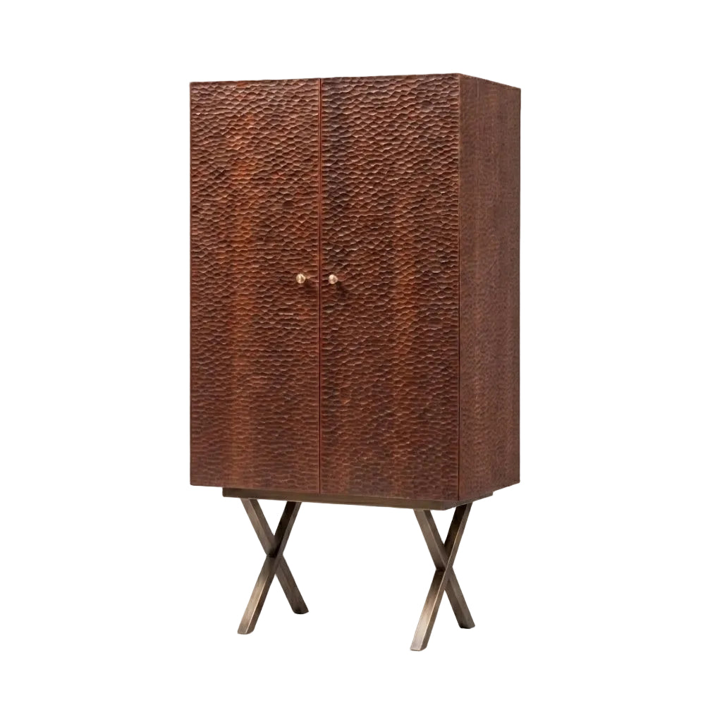 Touch Cabinet Tall: Bronze Legs + Oiled Walnut