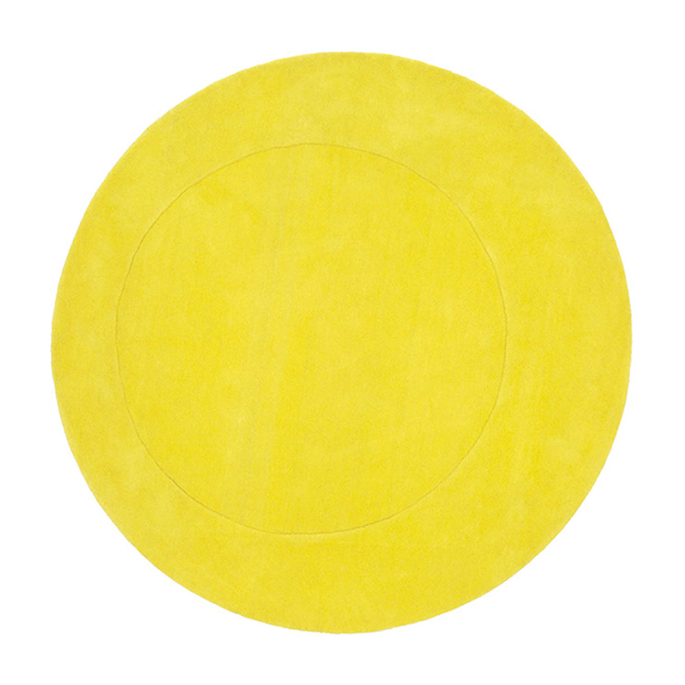 Trace Round Rug: Medium + Chartreuse