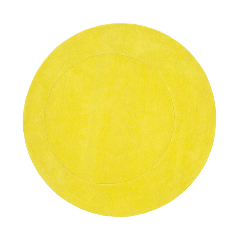 Trace Round Rug: Small + Chartreuse