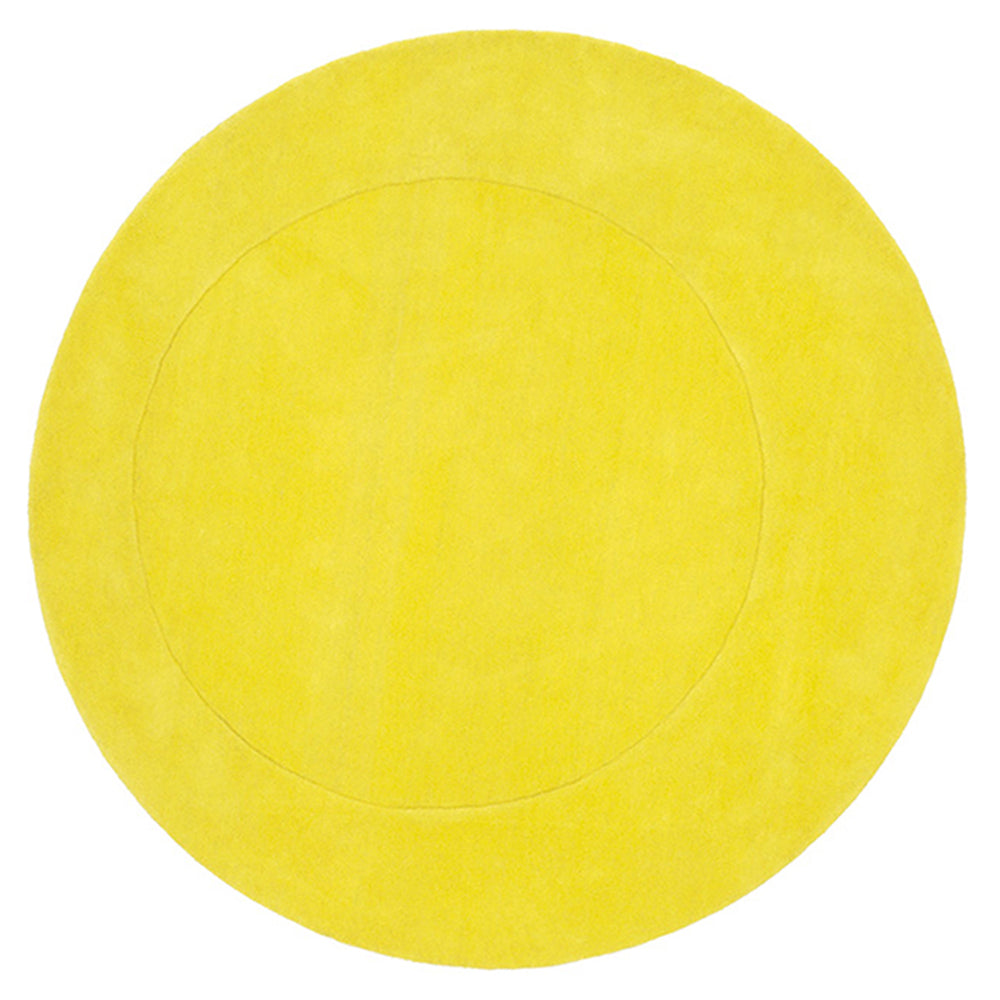 Trace Hand Tufted Round Rug: Extra Large + Chartreuse
