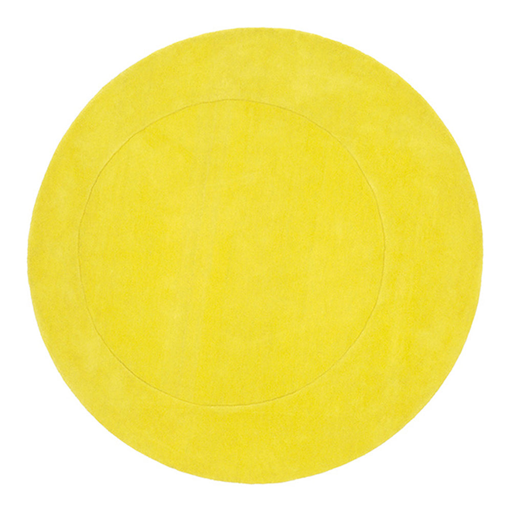 Trace Round Rug: Large + Chartreuse