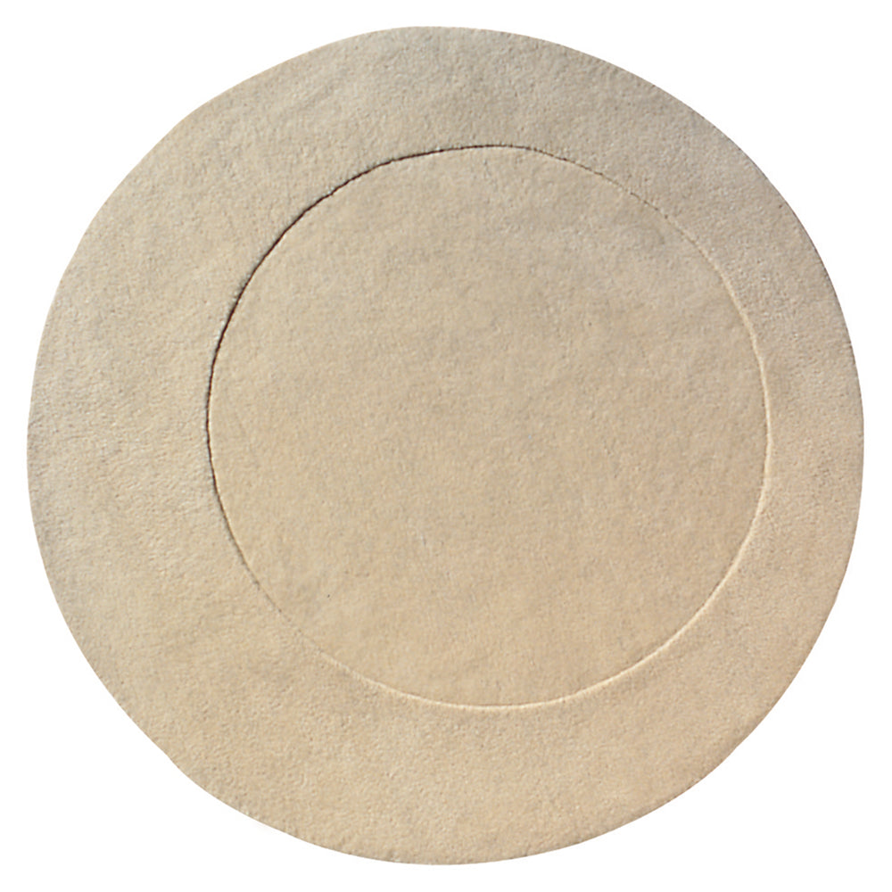 Trace Round Rug: Extra Large + White