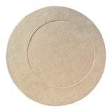 Trace Hande Tufted Round Rug: Large + White