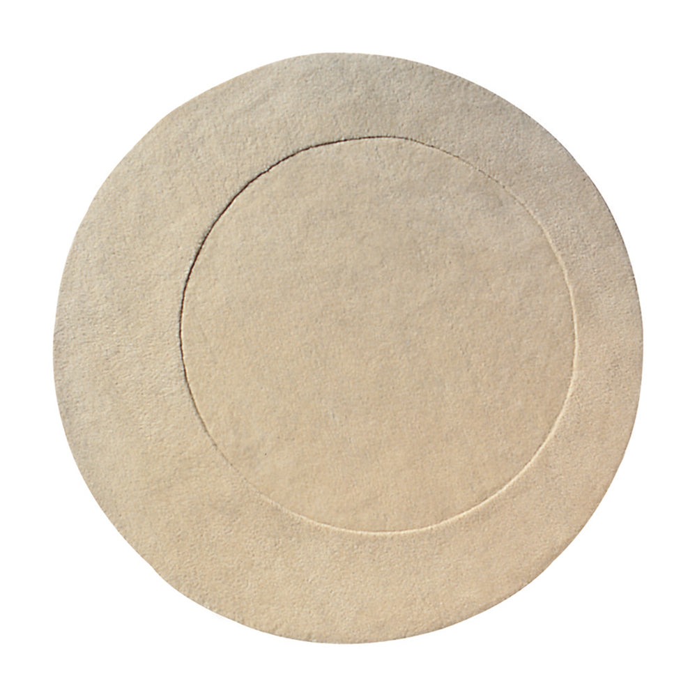 Trace Round Rug: Medium + White