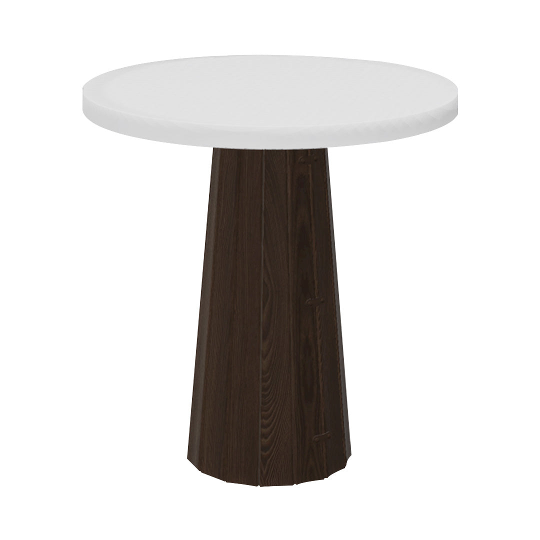 Container Round Table: Extra Small + Bodhi Cover + Traffic White + Cinnamon