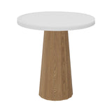 Container Round Table: Extra Small + Bodhi Cover + Traffic White + Natural Oil