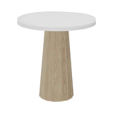 Container Round Table: Extra Small + Bodhi Cover + Traffic White + White wash
