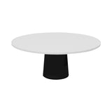 Container Round Table: XXL + Cable Feed + Traffic White + Black