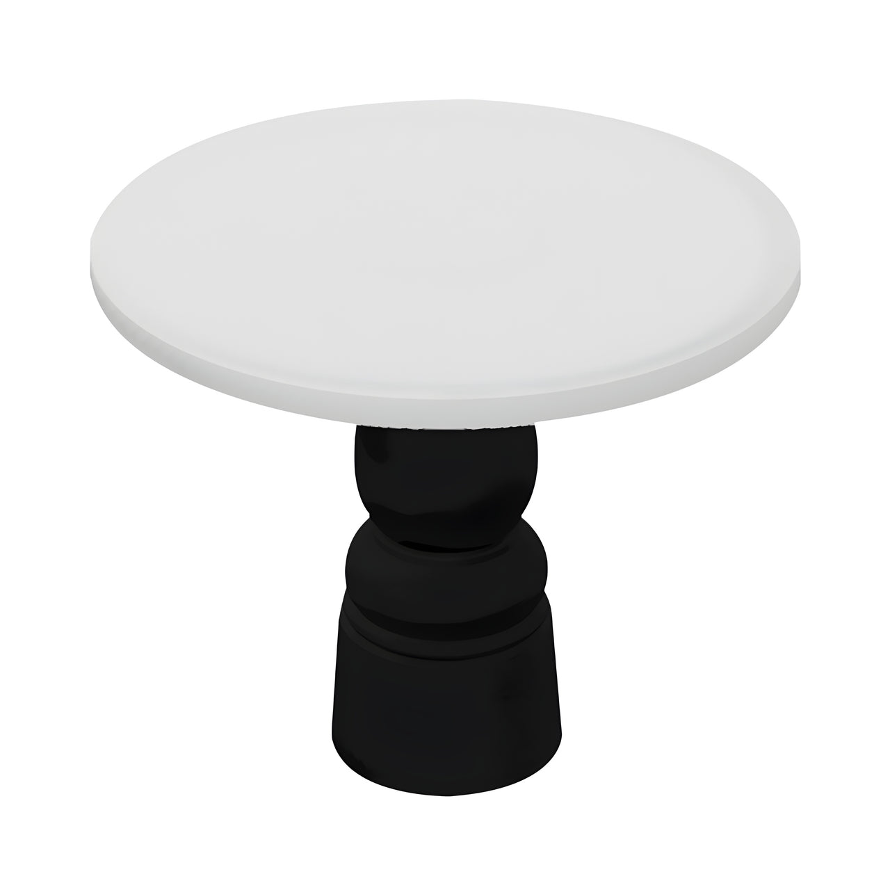 Container Round Table: Small + New Antiques + Traffic White + Black