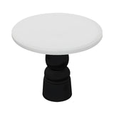 Container Round Table: Small + New Antiques + Traffic White + Black