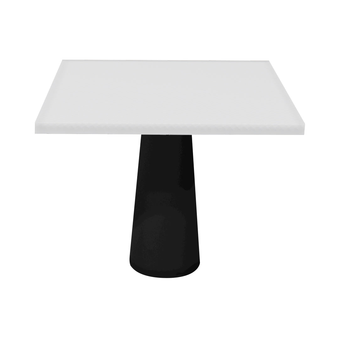 Container Square Table: Large + Traffic White + Black