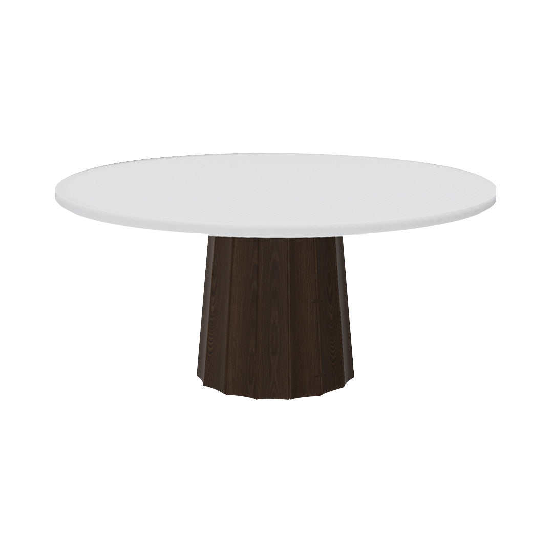 Container Round Table: Extra Large + Bodhi Cover + Traffic White + Cinnamon
