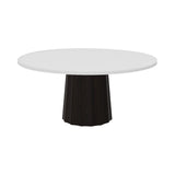 Container Round Table: Extra Large + Bodhi Cover + Traffic White + Wenge